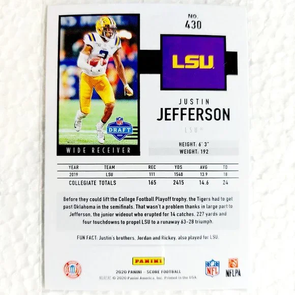 Louisiana State Tigers 6 Card Lot - CFTBL [10_7_5] - Picture 3 of 13